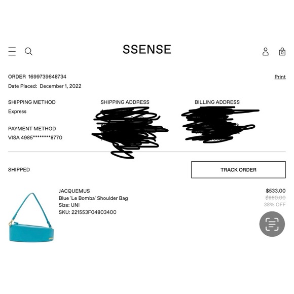 Jacquemus Blue Le Bomba Leather Shoulder Bag - Picture 6 of 6